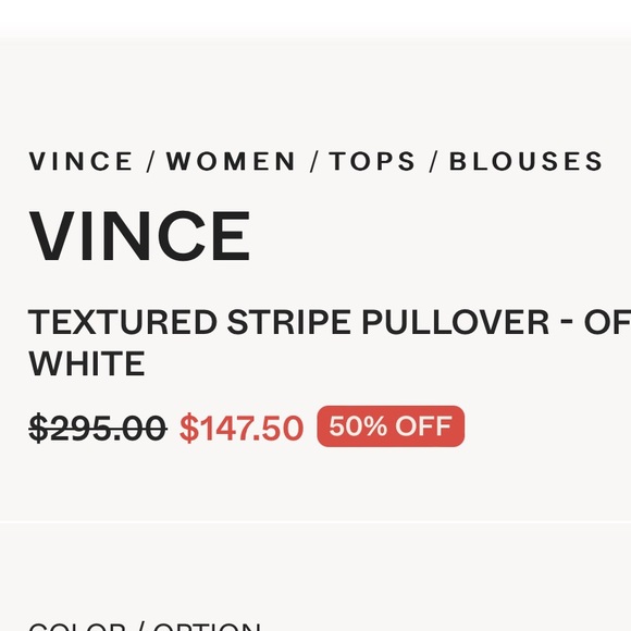 VINCE
TEXTURED STRIPE PULLOVER - OFF
WHITE - Picture 7 of 13